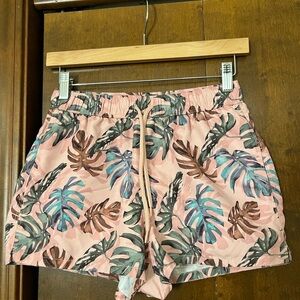 ASOS Multicolor Leaf Print Men's Swim Trunks